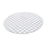 Maxbell Fitted Table Cloth Water Resistance Dinner Table Cover White 120cm