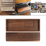 Maxbell Wooden Case for GK61X GK61XS GK64X Mechanical Keyboard Walnut Wirst Rest