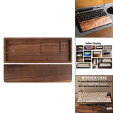 Maxbell Wooden Case for GK61X GK61XS GK64X Mechanical Keyboard Walnut Wirst Rest