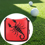 Maxbell Universal Golf Mallet Putter Cover Square Headcover Magnetic Closure Guard Scorpion Red