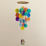 Maxbell Shell Wind Chimes Rainbow Natural Windchimes Decor Outside Indoor Balcony Multi with Flyhouse