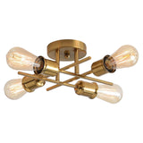 Maxbell 4 Light Ceiling Light Chandelier Vintage IronLamp for Home Bedroom Decor Copper