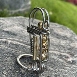 Maxbell Men Creative Metal Handmade Key Chain Ring Car Keychain Clip Style 2