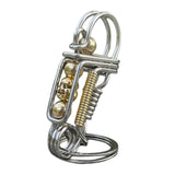 Maxbell Men Creative Metal Handmade Key Chain Ring Car Keychain Clip Style 2