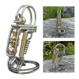 Maxbell Men Creative Metal Handmade Key Chain Ring Car Keychain Clip Style 2