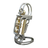 Maxbell Men Creative Metal Handmade Key Chain Ring Car Keychain Clip Style 2