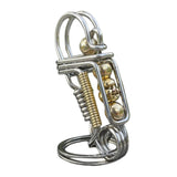 Maxbell Men Creative Metal Handmade Key Chain Ring Car Keychain Clip Style 2