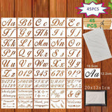 Maxbell 45Pcs Alphabet Drawing Painting Stencils Templates  Cursive