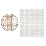 Maxbell 45Pcs Alphabet Drawing Painting Stencils Templates  Cursive