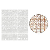 Maxbell 45Pcs Alphabet Drawing Painting Stencils Templates  Cursive
