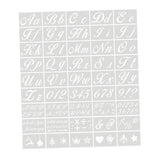 Maxbell 45Pcs Alphabet Drawing Painting Stencils Templates  Cursive