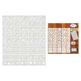 Maxbell 45Pcs Alphabet Drawing Painting Stencils Templates  Cursive