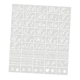 Maxbell 45Pcs Alphabet Drawing Painting Stencils Templates  Cursive