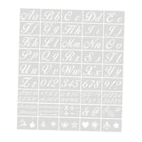 Maxbell 45Pcs Alphabet Drawing Painting Stencils Templates  Cursive