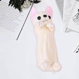 Maxbell Plush Pencil Case Animals - Cute Puppy Dog Shape - Kawaii School Make Up Bag White