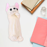 Maxbell Plush Pencil Case Animals - Cute Puppy Dog Shape - Kawaii School Make Up Bag White