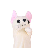 Maxbell Plush Pencil Case Animals - Cute Puppy Dog Shape - Kawaii School Make Up Bag White