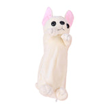 Maxbell Plush Pencil Case Animals - Cute Puppy Dog Shape - Kawaii School Make Up Bag White