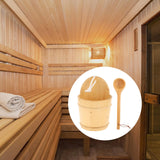 Maxbell 5L Wood Sauna Bucket and Ladle, Sauna Hat & Liner SPA Accessory Handmade KD-005B