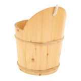 Maxbell 5L Wood Sauna Bucket and Ladle, Sauna Hat & Liner SPA Accessory Handmade KD-005B