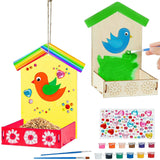 Maxbell Kids Arts and Crafts Bird Feeders for Outdoor, DIY Wooden Painting Kits