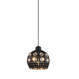 Maxbell Vintage Chandelier Iron Industrial Hanging Lights E27 220V LED Pendant Lamp Black 18x15cm