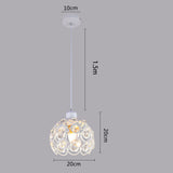 Maxbell Vintage Chandelier Iron Industrial Hanging Lights E27 220V LED Pendant Lamp White 20x20cm