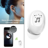 Maxbell Mini In-Ear Wireless Earphone Headset Touch Control for Phones Hiking White
