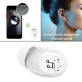 Maxbell Mini In-Ear Wireless Earphone Headset Touch Control for Phones Hiking White