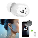 Maxbell Mini In-Ear Wireless Earphone Headset Touch Control for Phones Hiking White