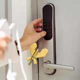 Maxbell Stainless Steel Small Portable Door Lock Security Bedroom Safety Lock Gold