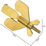 Maxbell Stainless Steel Small Portable Door Lock Security Bedroom Safety Lock Gold