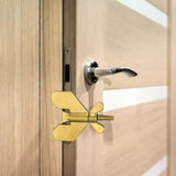 Maxbell Stainless Steel Small Portable Door Lock Security Bedroom Safety Lock Gold