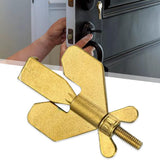 Maxbell Stainless Steel Small Portable Door Lock Security Bedroom Safety Lock Gold