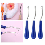Maxbell 3Pcs Crochet Hook Plastic Handles Knitting Needles Yarn Sewing Needlecraft