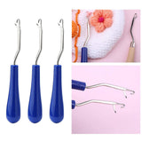 Maxbell 3Pcs Crochet Hook Plastic Handles Knitting Needles Yarn Sewing Needlecraft
