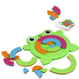 Maxbell Green Frog Shapes Match Block Puzzle Game Creative Learning Development Toy