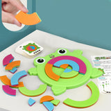 Maxbell Green Frog Shapes Match Block Puzzle Game Creative Learning Development Toy