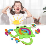 Maxbell Green Frog Shapes Match Block Puzzle Game Creative Learning Development Toy