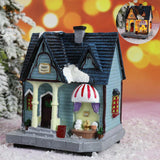 Maxbell 12cm Tall Christmas LED Light Winter Village Miniature House Style_B