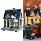 Maxbell 12cm Tall Christmas LED Light Winter Village Miniature House Style_B