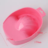 Maxbell 2Pcs Manicure Hand Nails Bowls Soften Dead Skin Tools Exfoliate Remover Pink