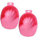 Maxbell 2Pcs Manicure Hand Nails Bowls Soften Dead Skin Tools Exfoliate Remover Pink