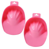 Maxbell 2Pcs Manicure Hand Nails Bowls Soften Dead Skin Tools Exfoliate Remover Pink