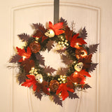 Maxbell Halloween Wreath Artificial Maple Leaf Wall Front Door Outdoor Home Decor