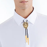 Maxbell Bolo Tie Necktie Western Cowboy Costume American for Birthday Gift Dark Gold