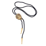 Maxbell Bolo Tie Necktie Western Cowboy Costume American for Birthday Gift Dark Gold