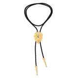 Maxbell Bolo Tie Necktie Western Cowboy Costume American for Birthday Gift Gold