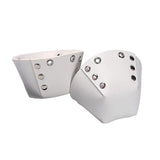 Maxbell 1 Pair Roller Skate Toe Guards Outdoor Artificial Leather Detachable Accs White