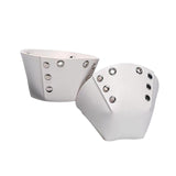 Maxbell 1 Pair Roller Skate Toe Guards Outdoor Artificial Leather Detachable Accs White